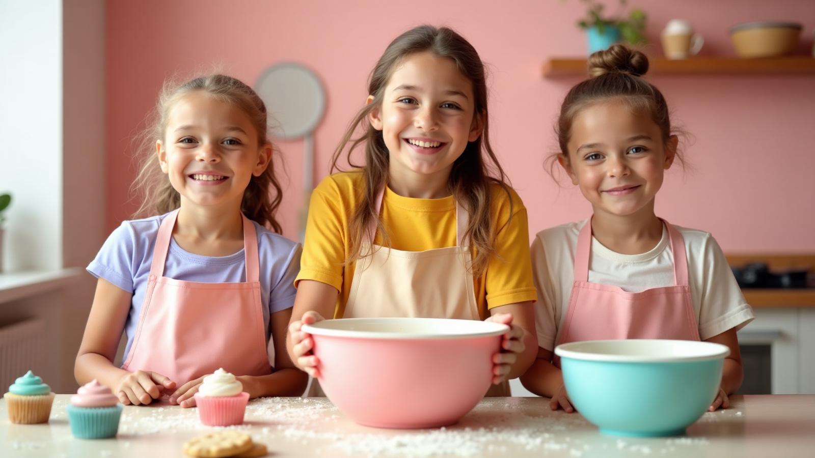 Enfants participant à un atelier de pâtisserie créatif